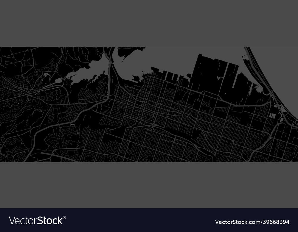 Dark black hamilton city area horizontal