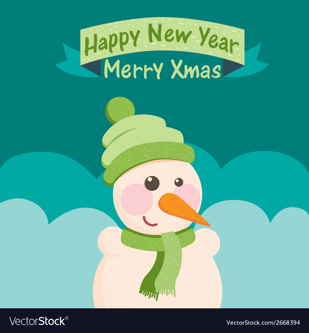 Funny christmas postcard with santa claus