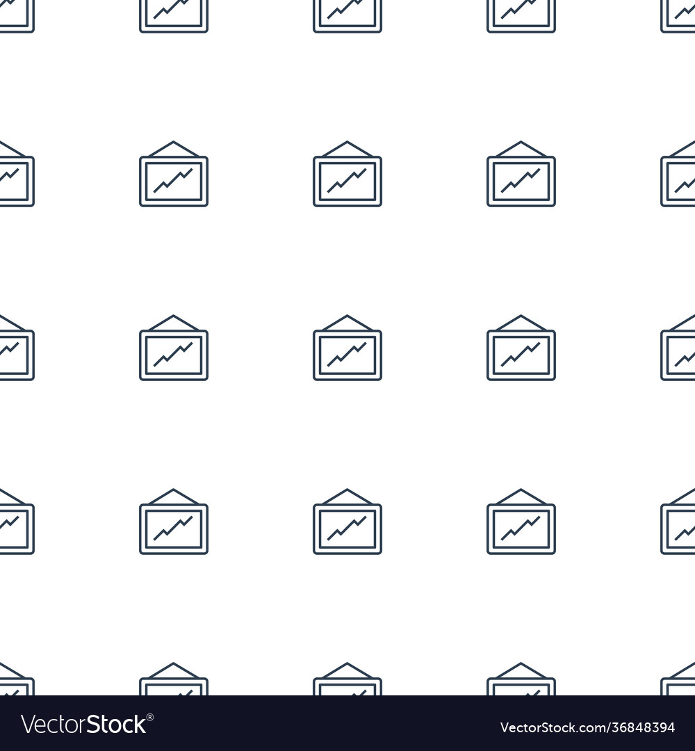 Graph icon pattern seamless white background