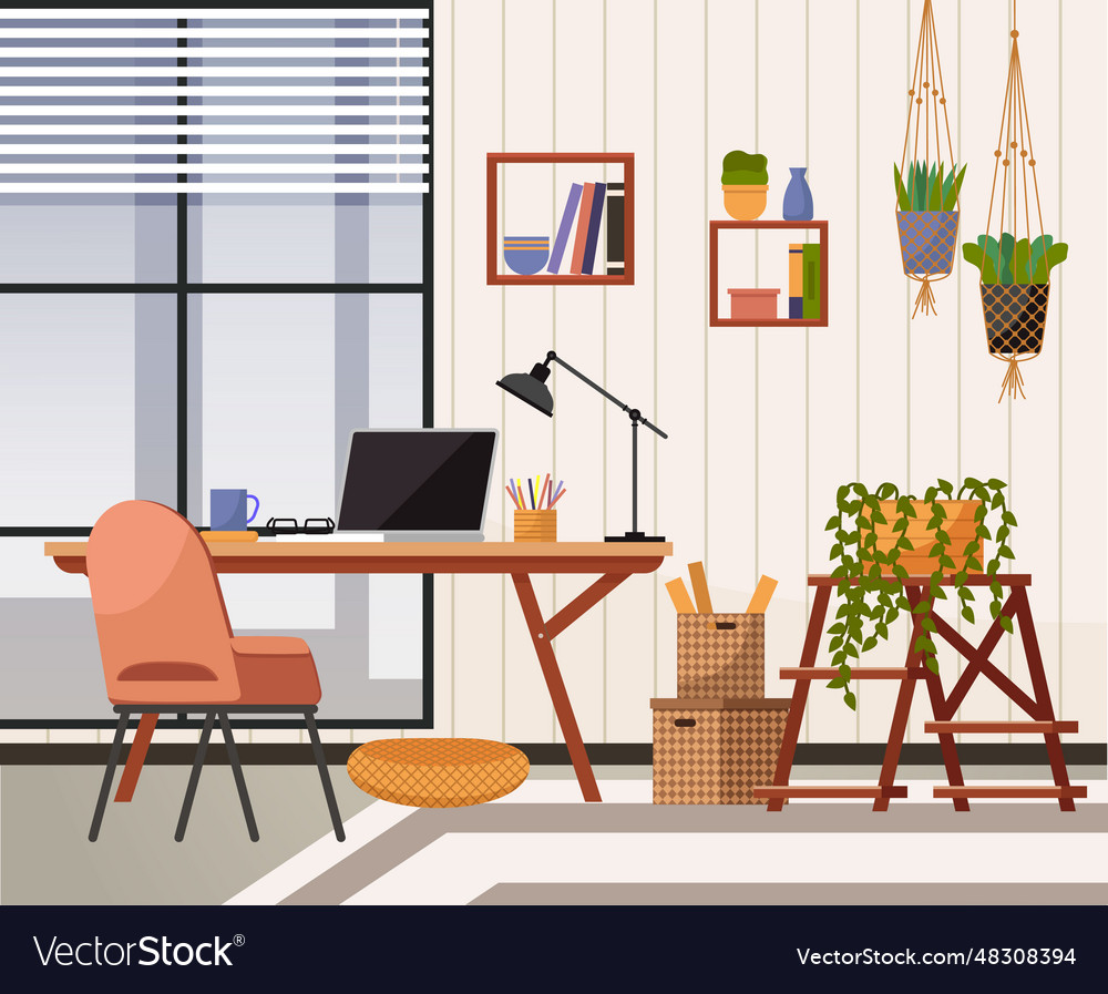 Home office work from office Royalty Free Vector Image