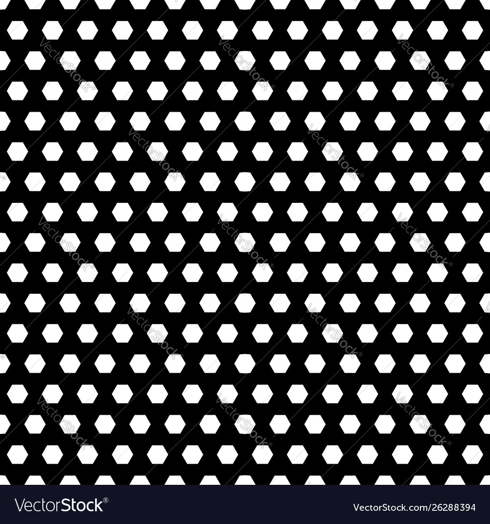 Monochrome seamless pattern simple hexagonal vector image Monochrome seamless pattern simple hexagonal