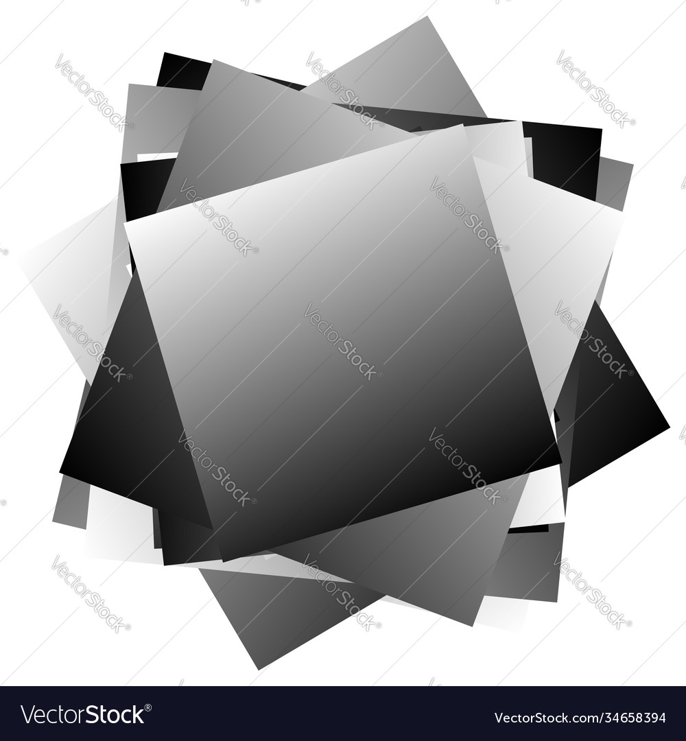 Randxom rotated overlap chaotic squares vector image Randxom rotated overlap chaotic squares