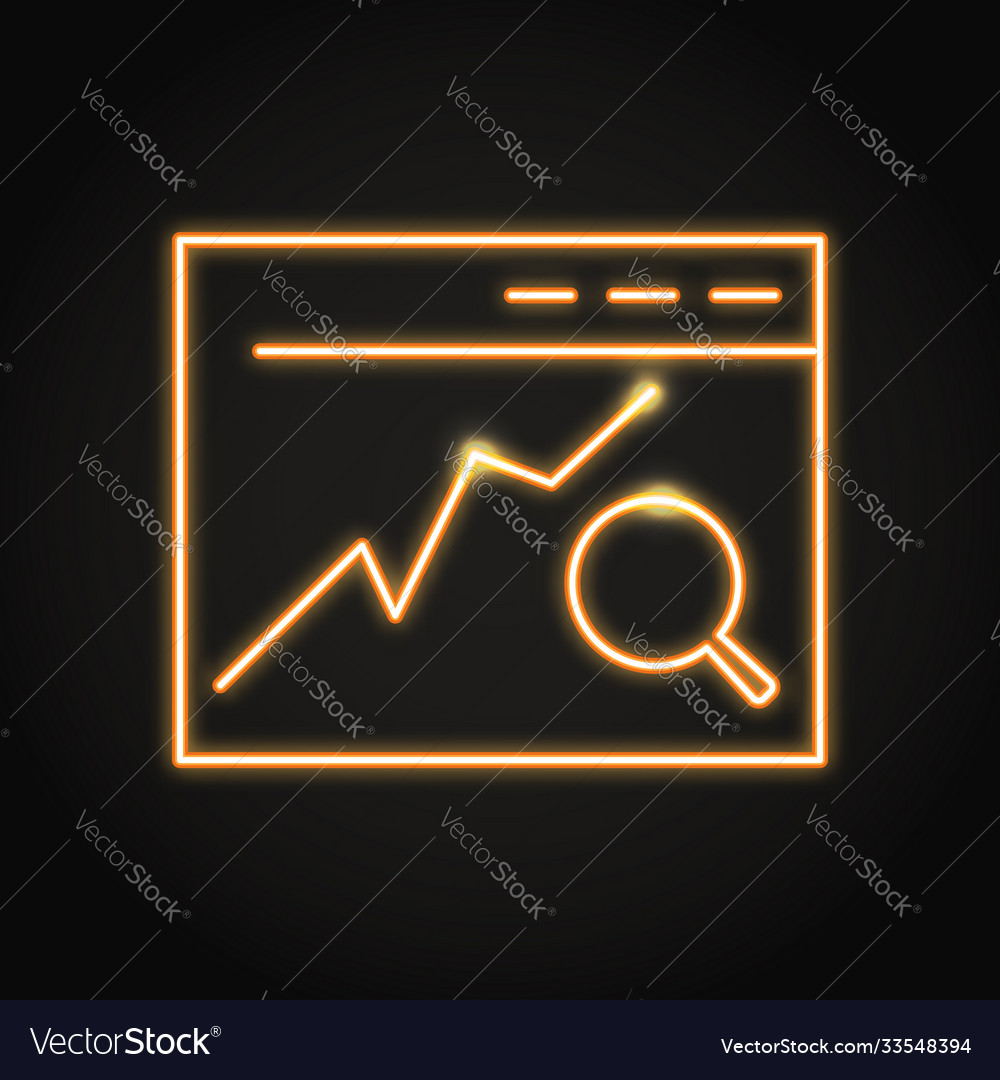 Suchmaschinenoptimierung Icon im Neon-Line-Stil