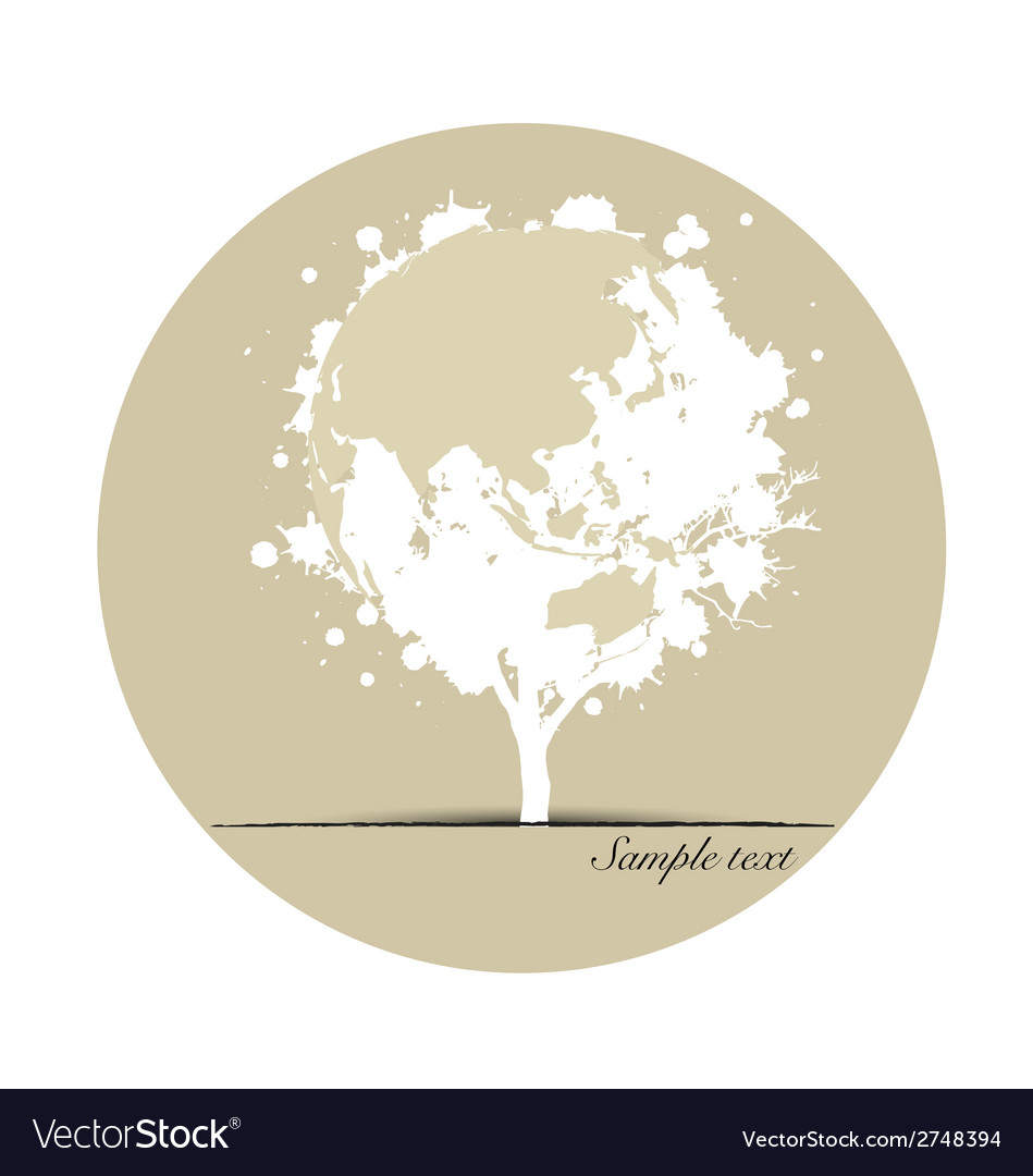 Tree shaped world map