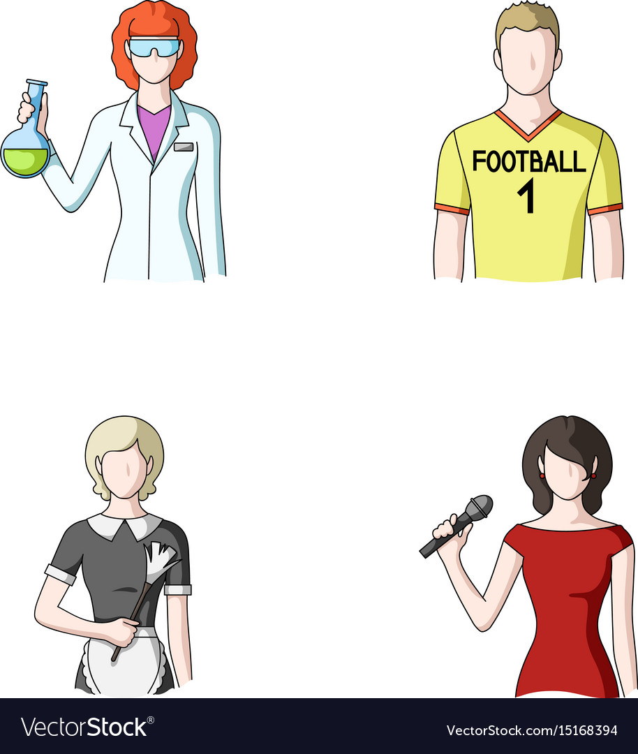 Woman chemist football player hotel maid singer