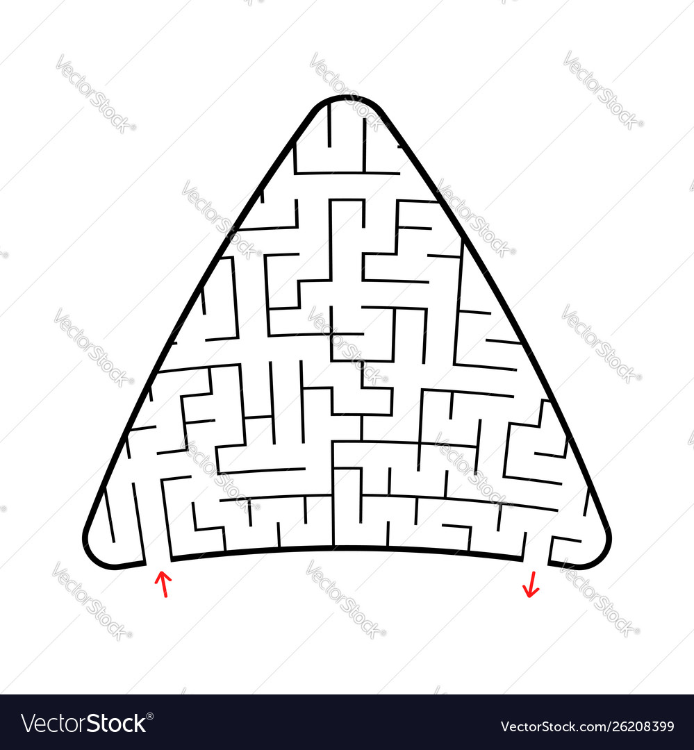 Abstract colored triangular labyrinth black color vector image Abstract colored triangular labyrinth black color