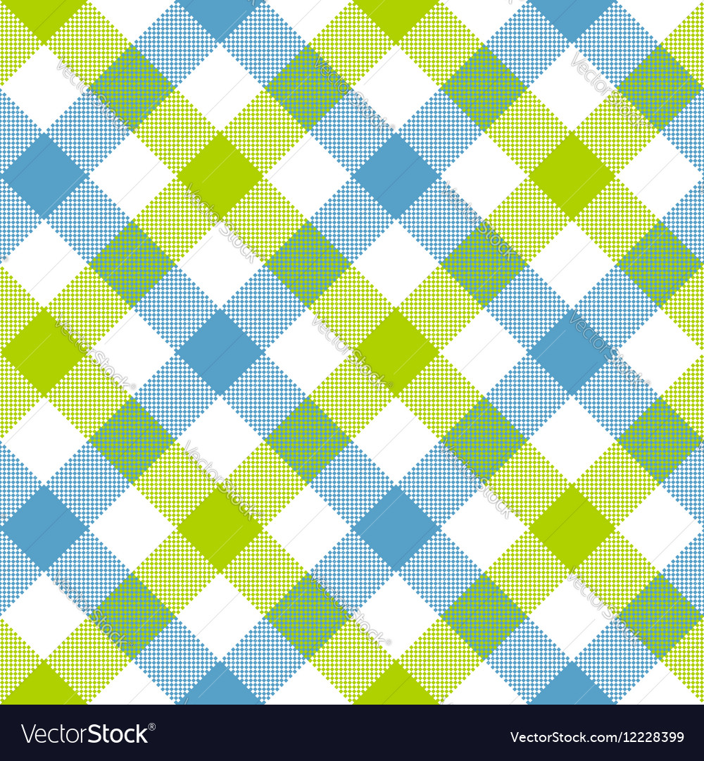 Blau Grün Checker Plaid Stoff Muster