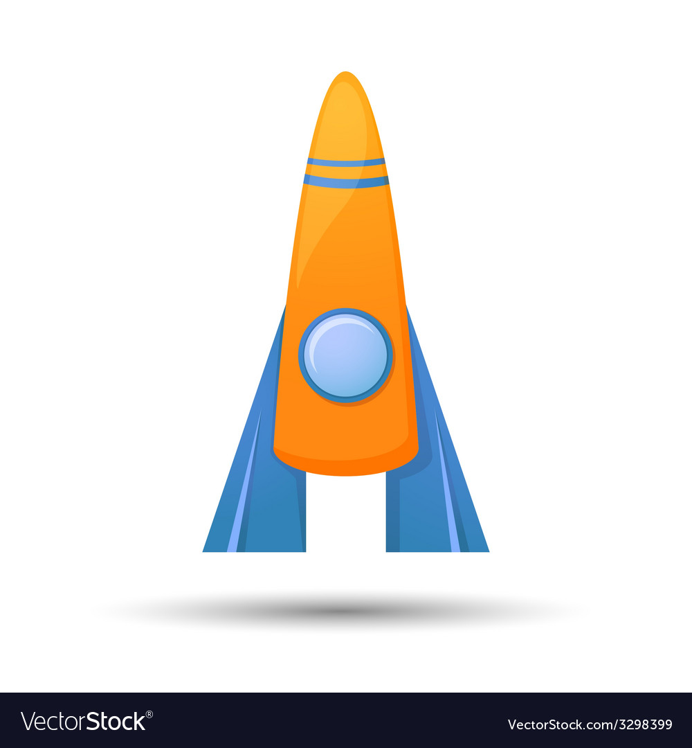 Download Cartoon rocket 3D Royalty Free Vector Image - VectorStock