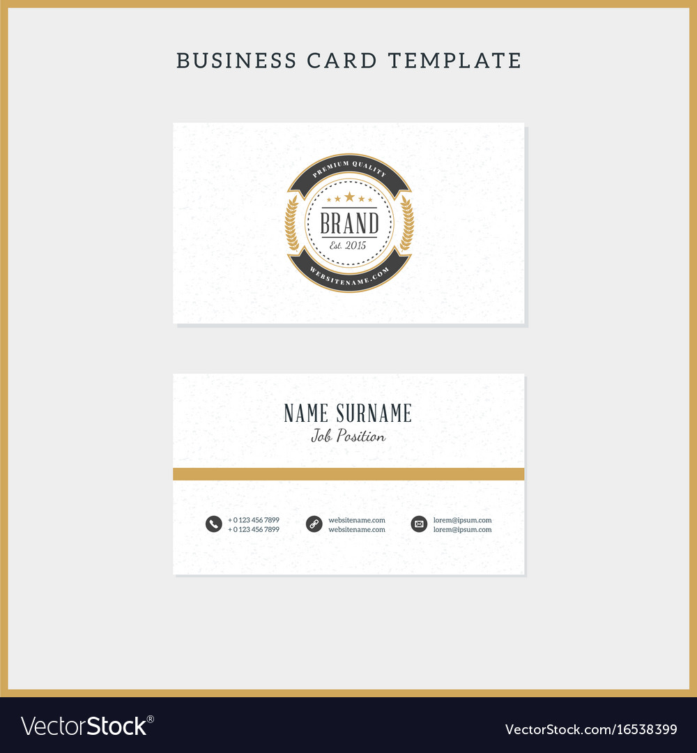 Double-sided vintage business card template