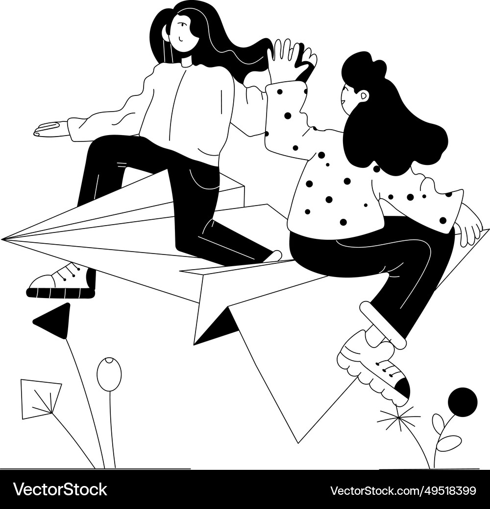 Friends communicating Royalty Free Vector Image