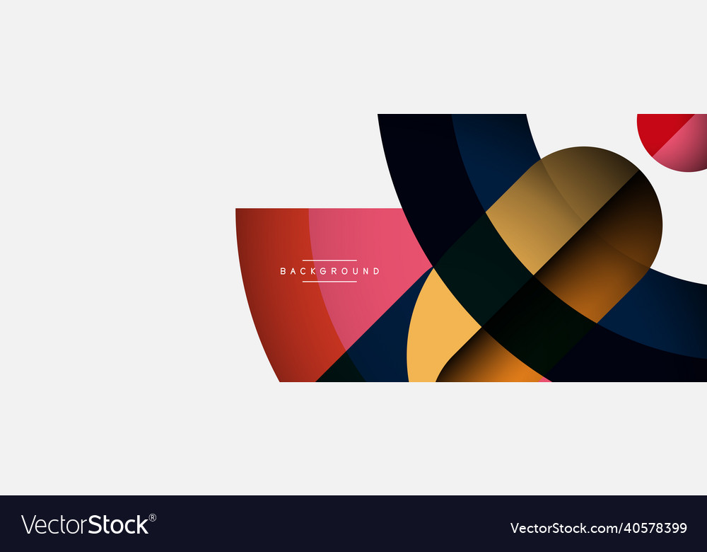Geometric abstract background round shapes vector image Geometric abstract background round shapes