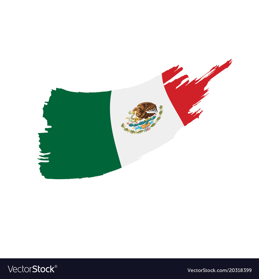 Mexican flag Royalty Free Vector Image - VectorStock