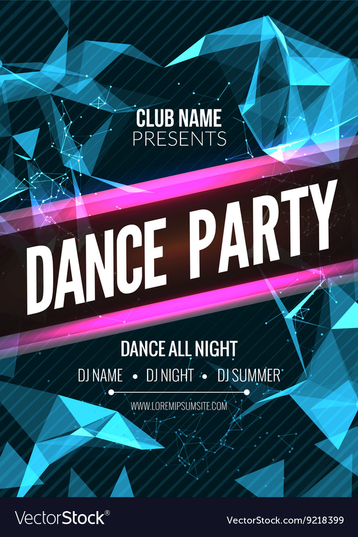 Modern Club Music Party Template Dance Party Vector Image