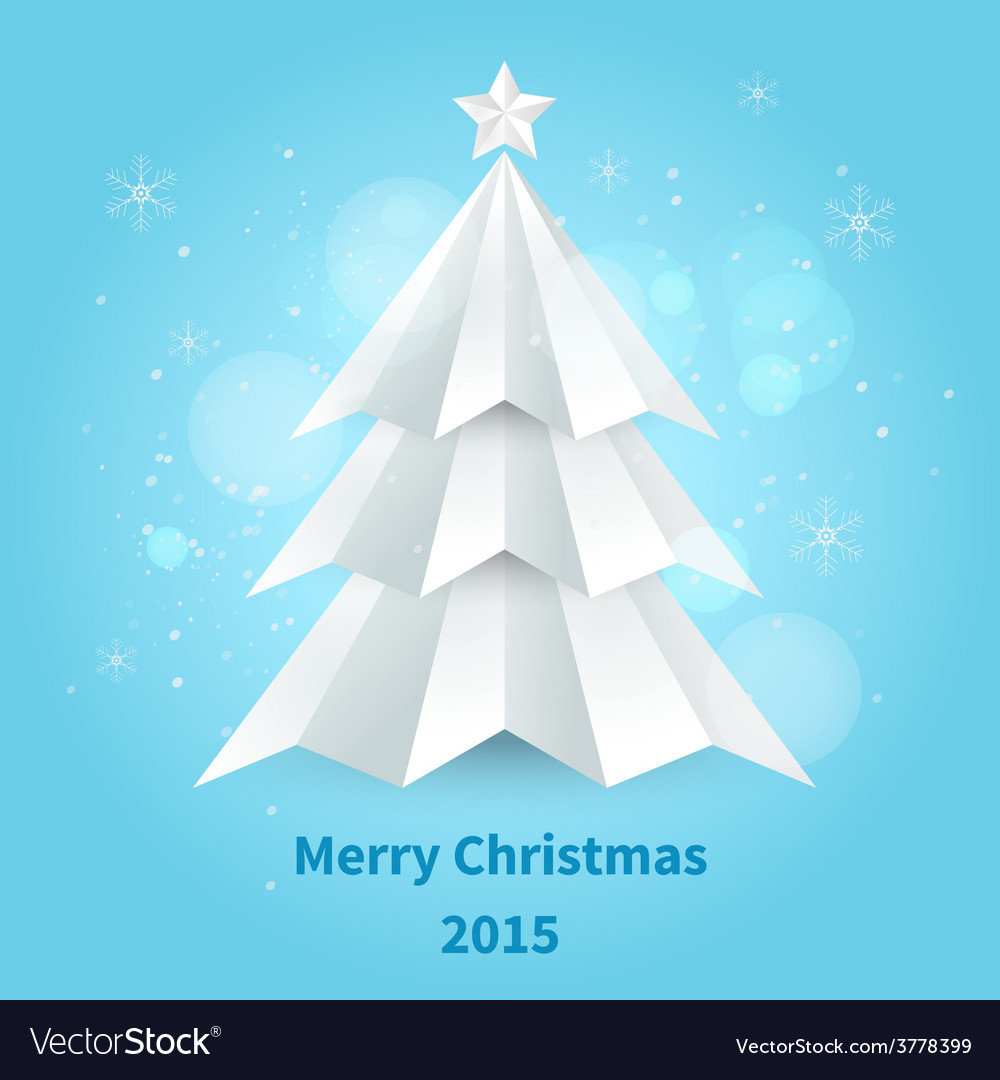 Paper christmas tree Royalty Free Vector Image