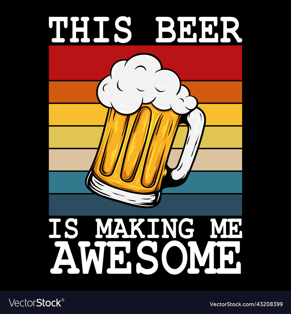 Retro Bier T-Shirt - Vintage Bier Style