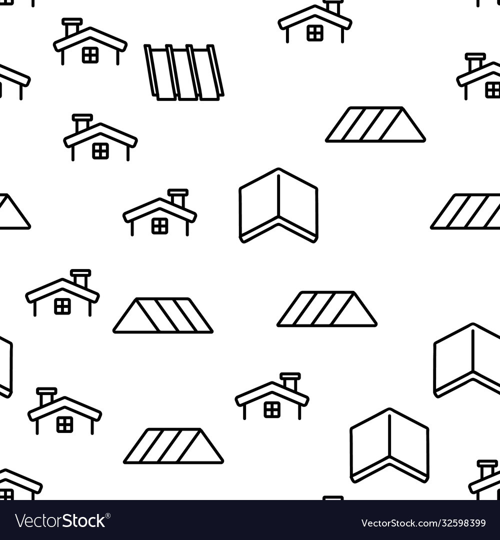 Roof construction seamless pattern Royalty Free Vector Image