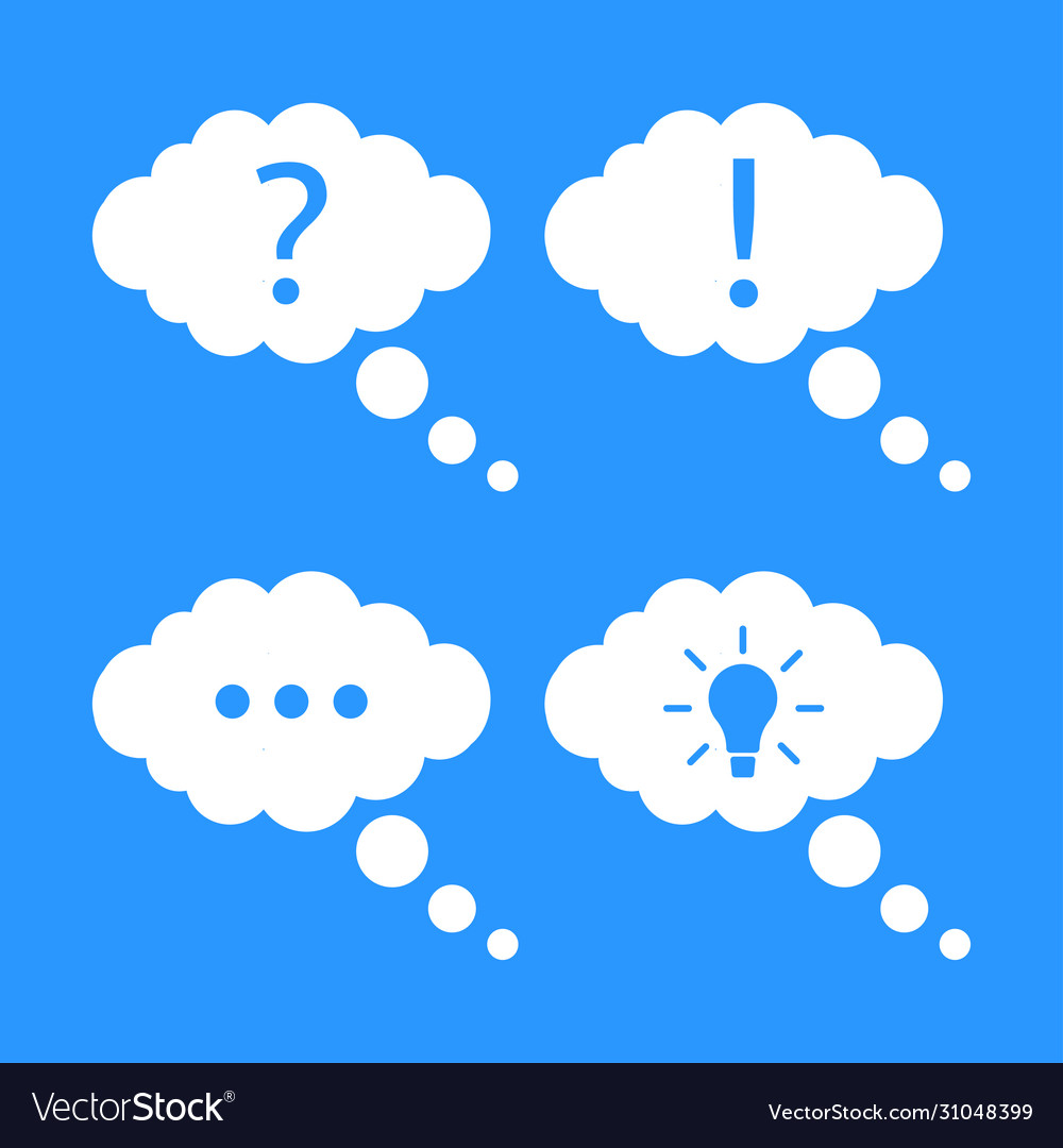 Simple set cloud with different signs message