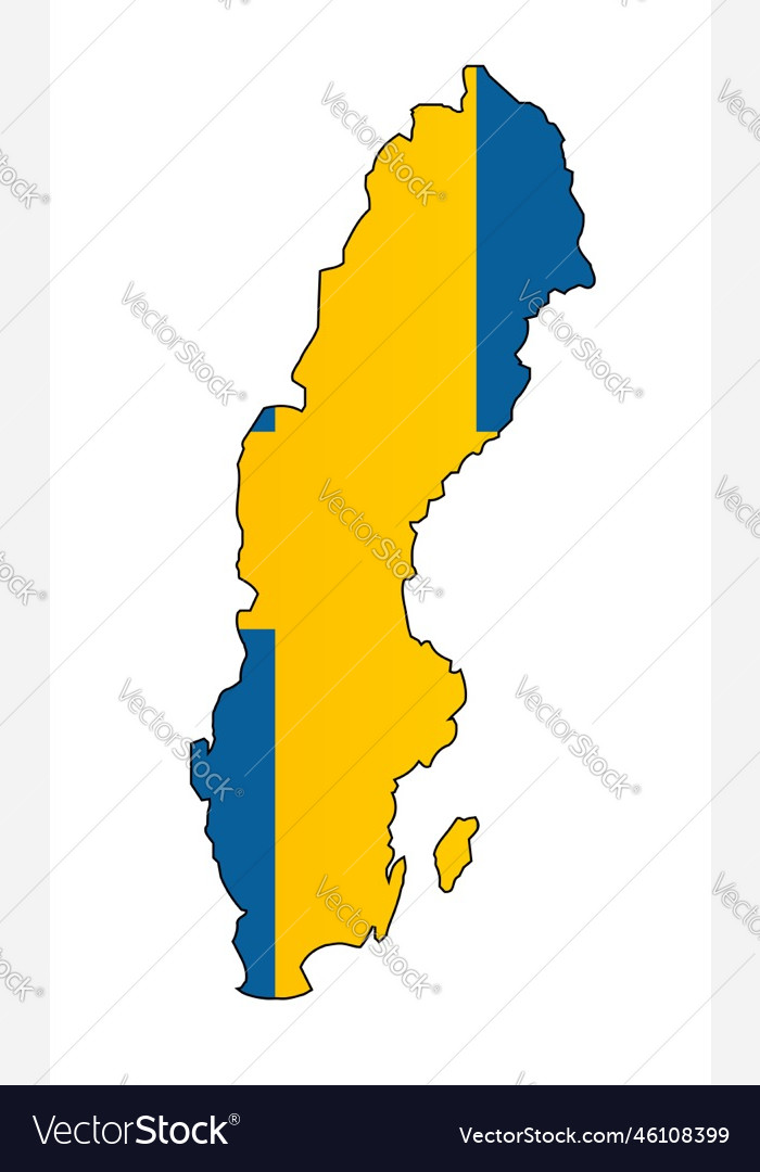 Landkarte von Schweden silhouette