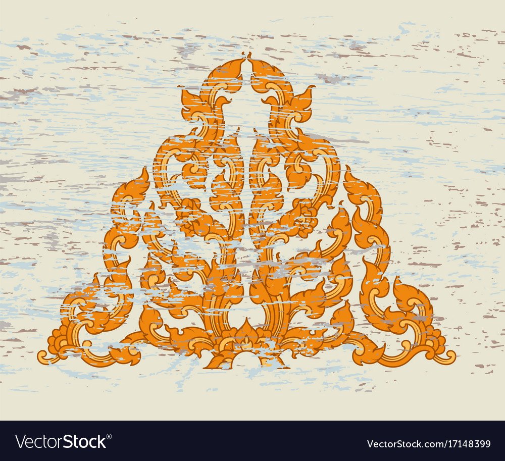 Thai style triangular art pattern