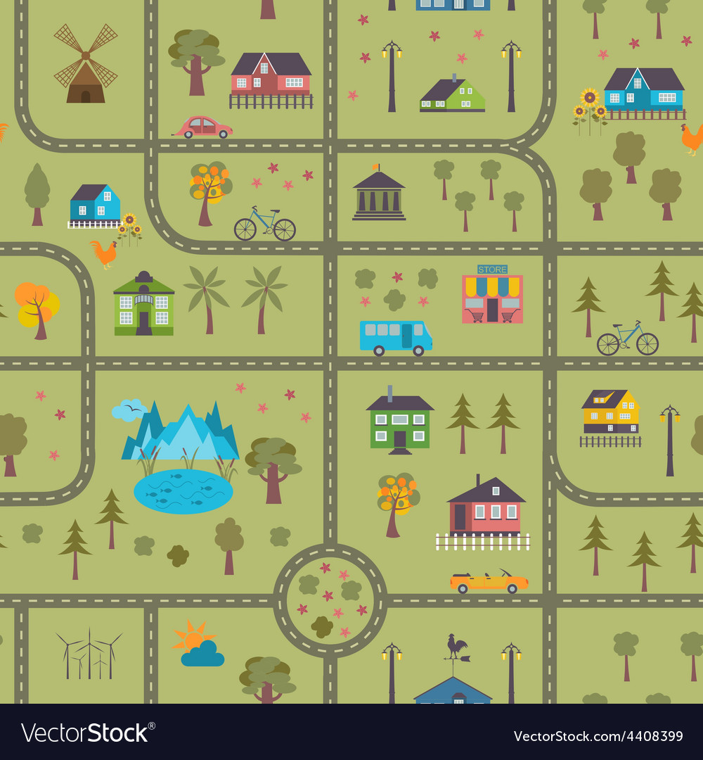 Urban Map Pattern