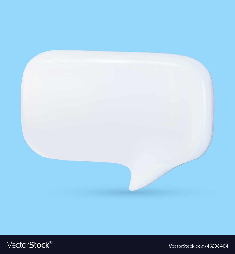 3d render of blank template for chat and messages