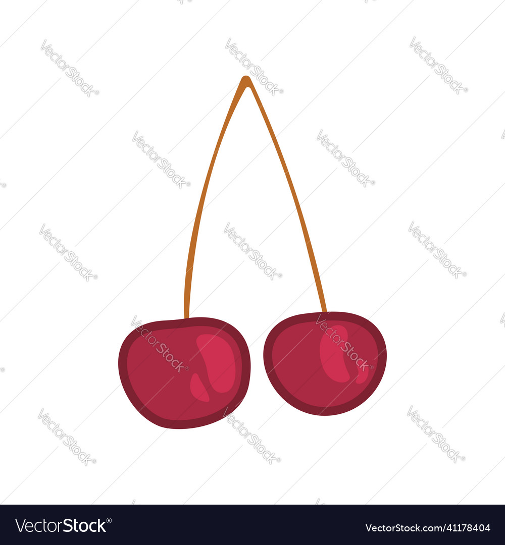 A red cherry on white background