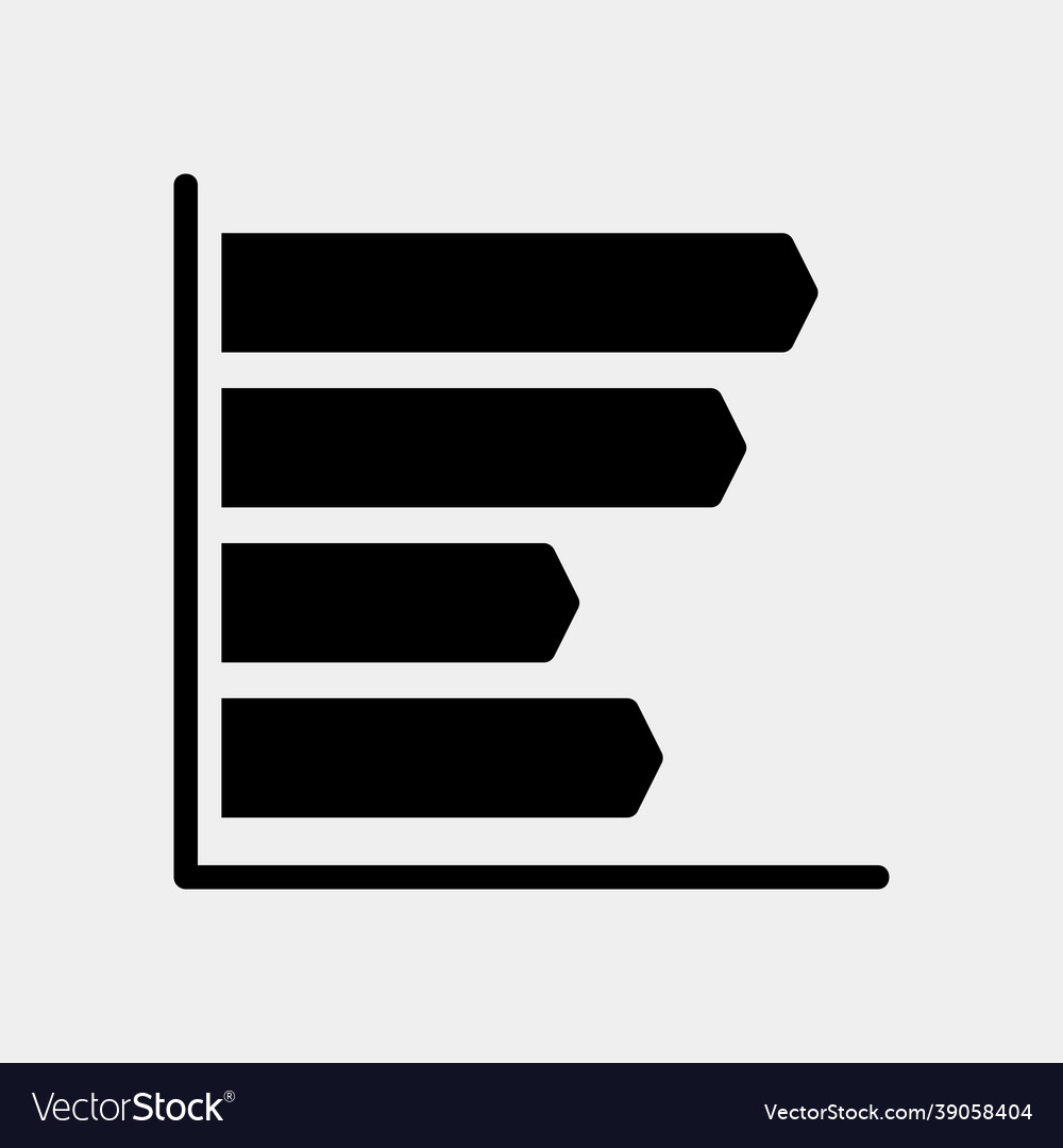 Bar chart icon in solid style for any projects vector image Bar chart icon in solid style for any projects