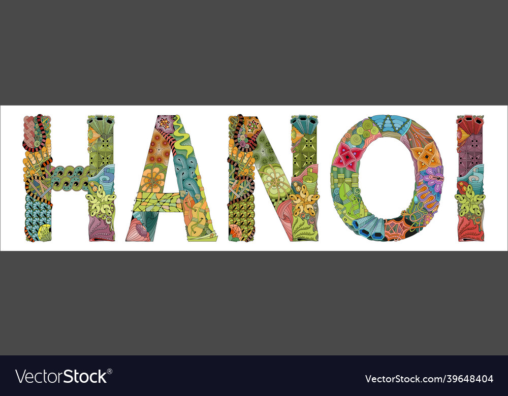 Capital of vietnam city hanoi decorative Vector Image