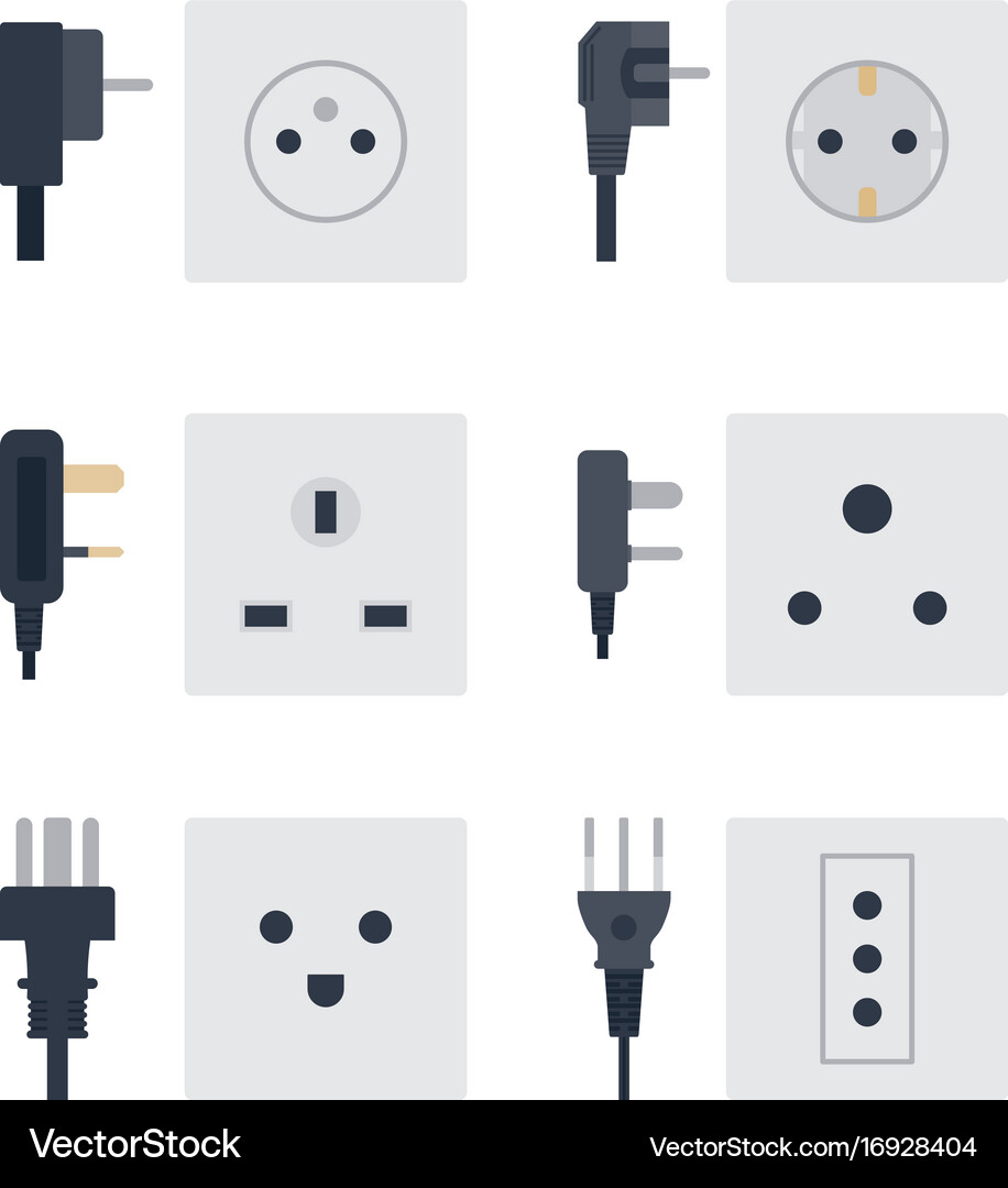 Electric outlet energy socket Royalty Free Vector Image