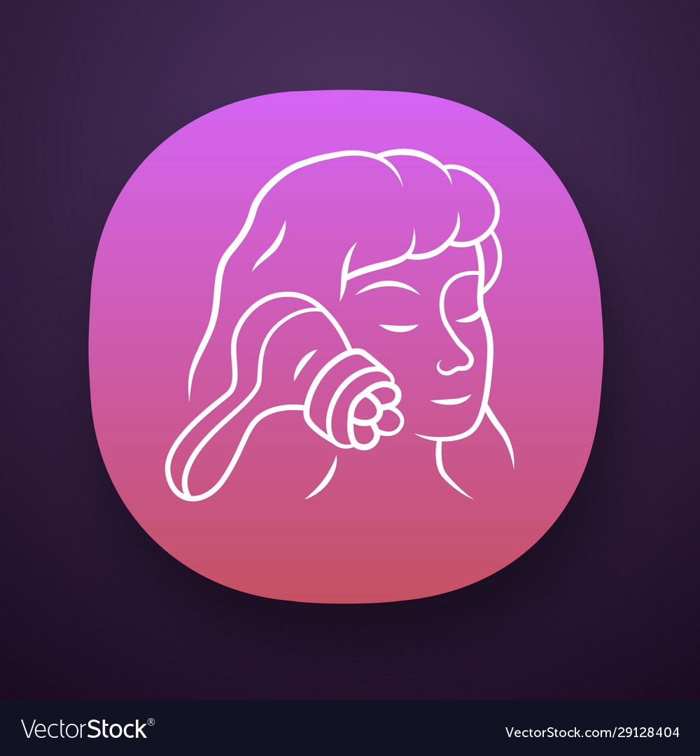 Face massager app icon beauty device for home use vector image Face massager app icon beauty device for home use