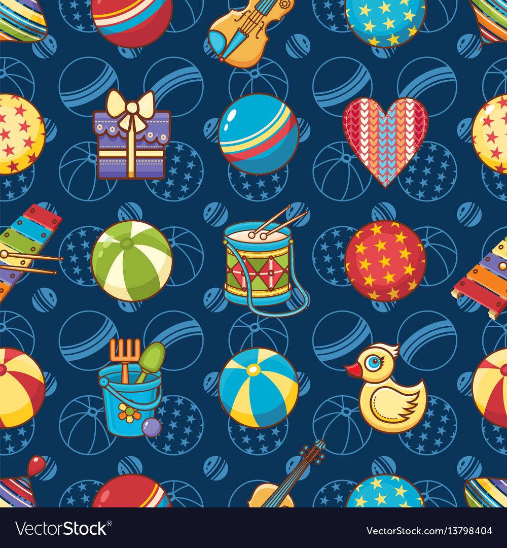Kid toy seamless pattern design element