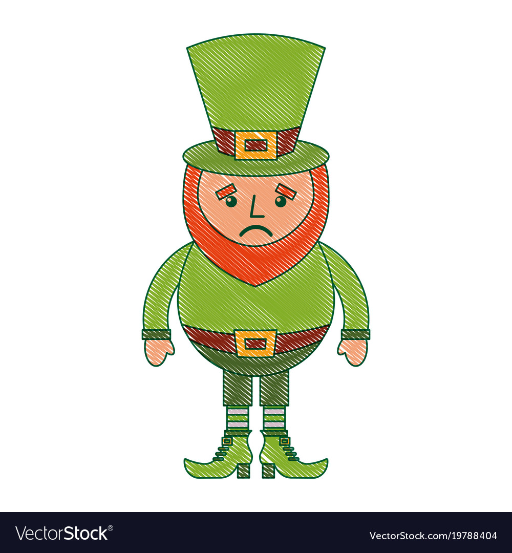 Leprechaun sad cartoon st patricks day character