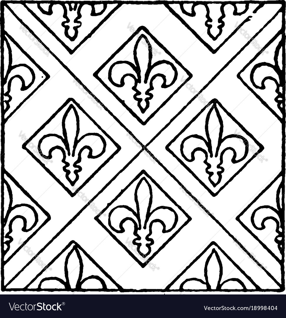 Medieval tile pattern is a oldest process