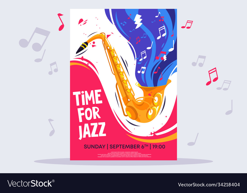 Poster template for a jazz festival