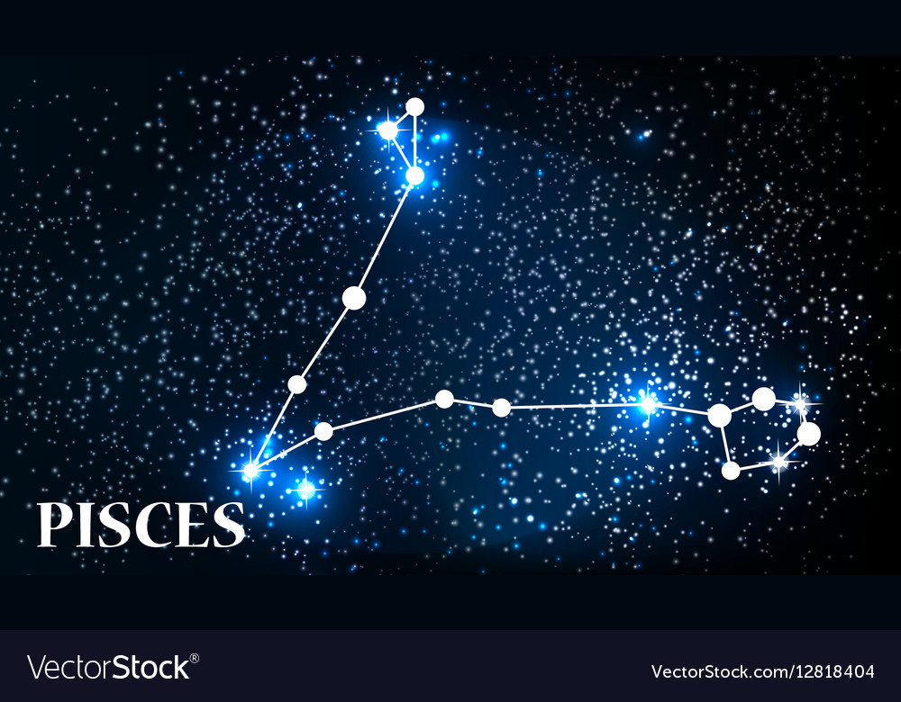 Symbol pisces zodiac sign Royalty Free Vector Image