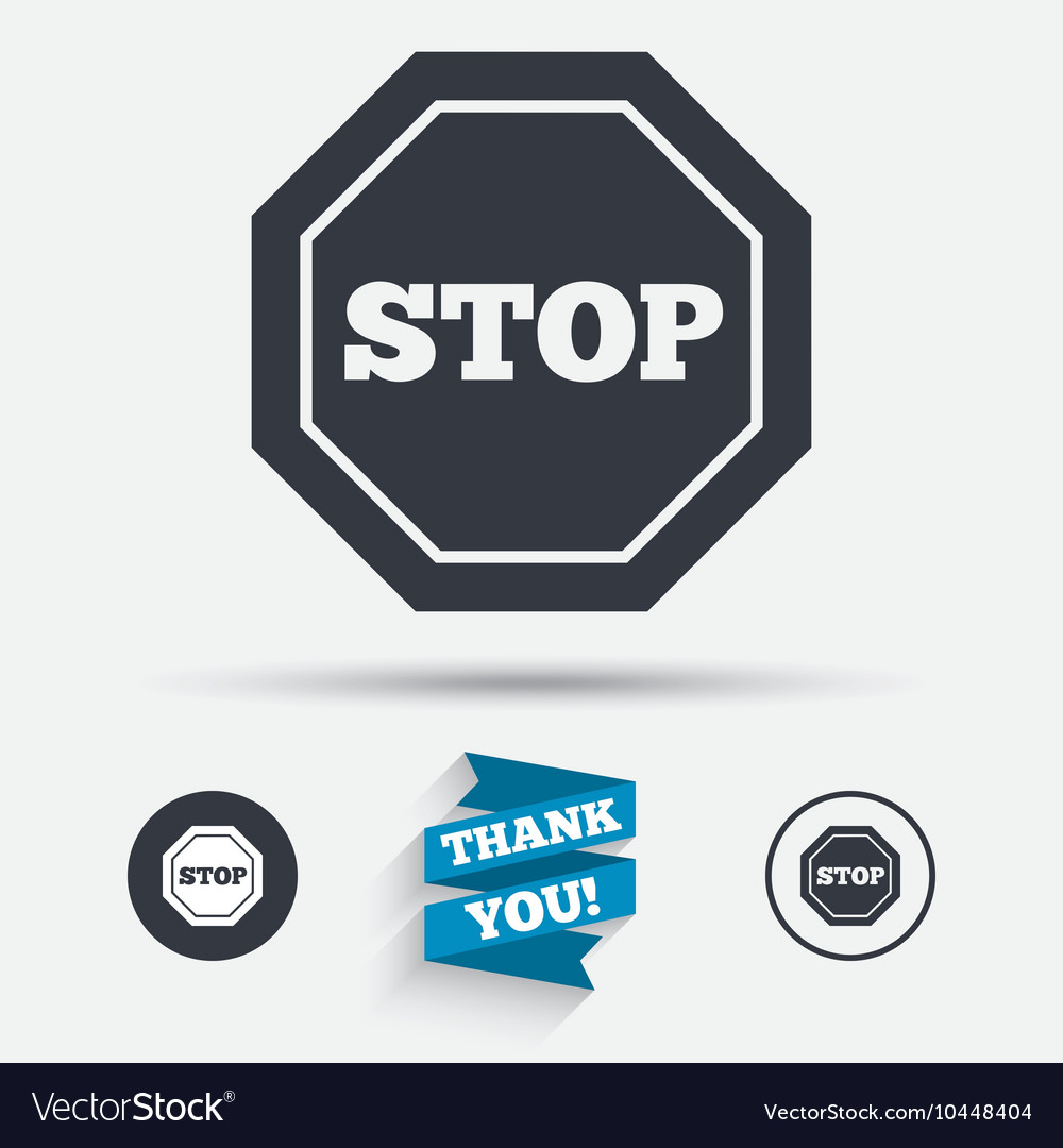 Traffic stop sign icon caution symbol