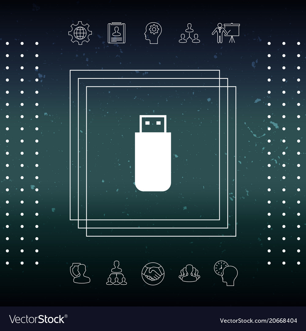 Usb flash memory drive icon