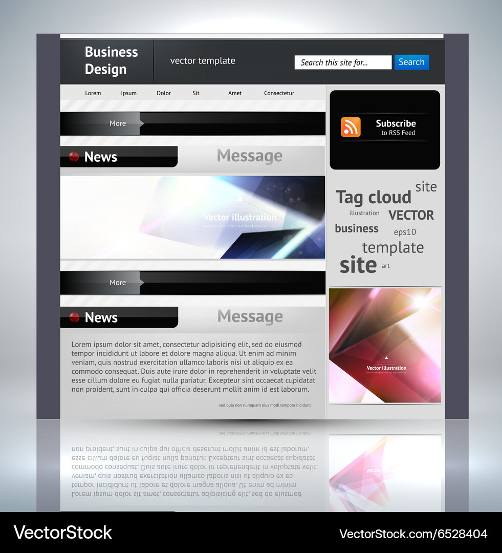 Website template Royalty Free Vector Image - VectorStock