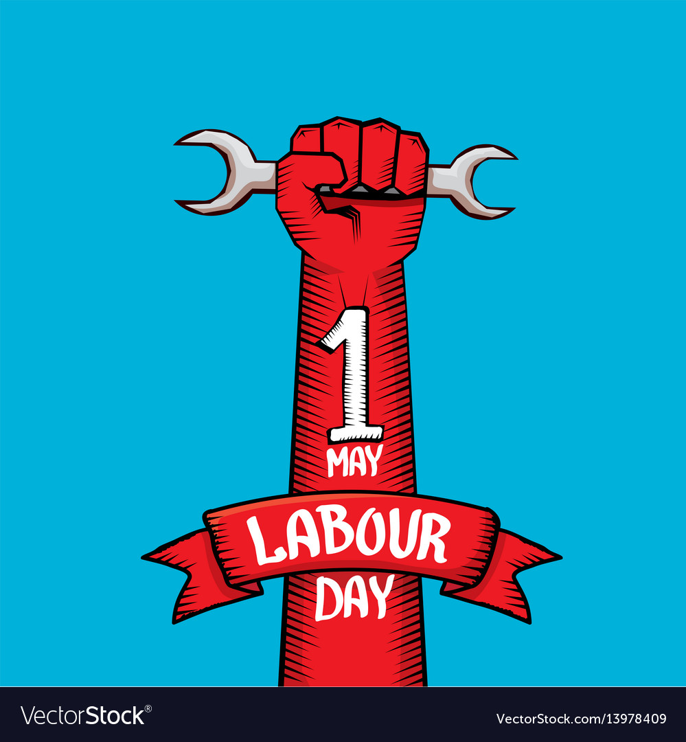 1 may - labour day poster Royalty Free Vector Image