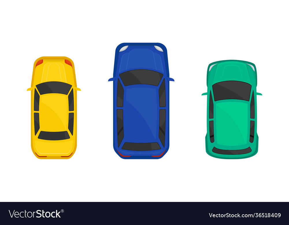 Cars or automobile as wheeled motor vehicle used Vector Image