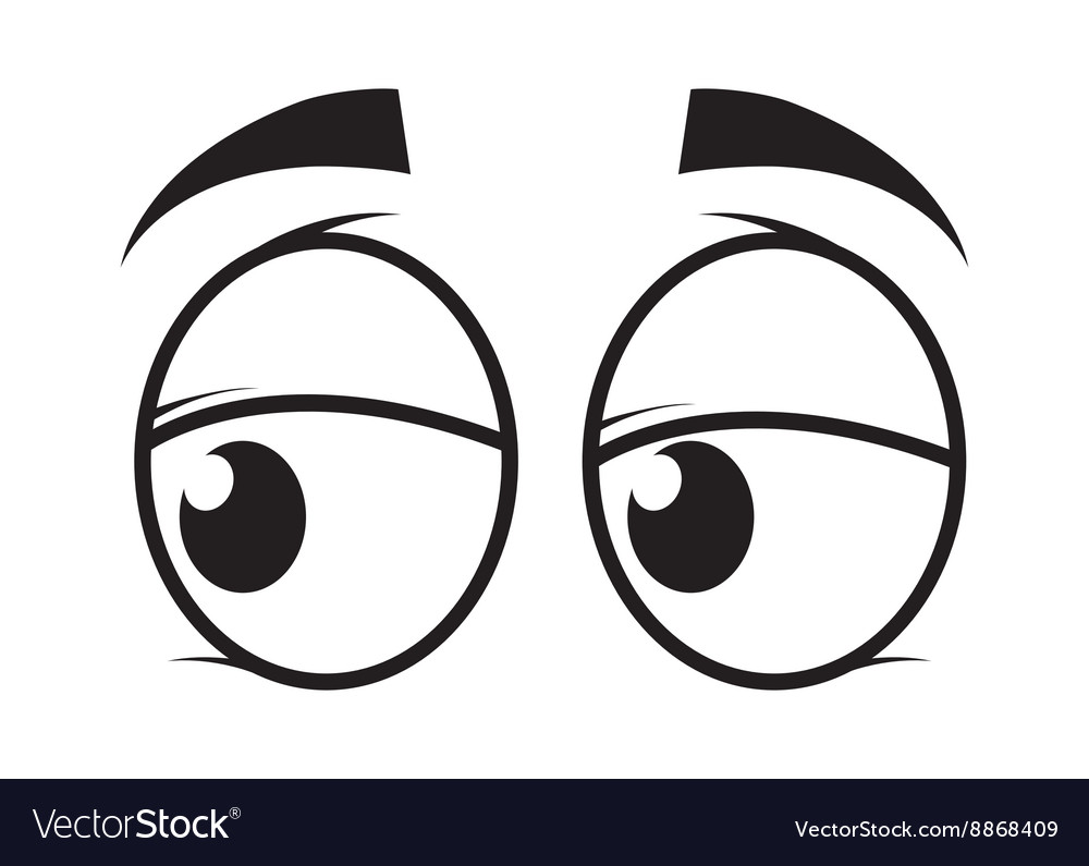 Eye design cartoon icon white background Vector Image