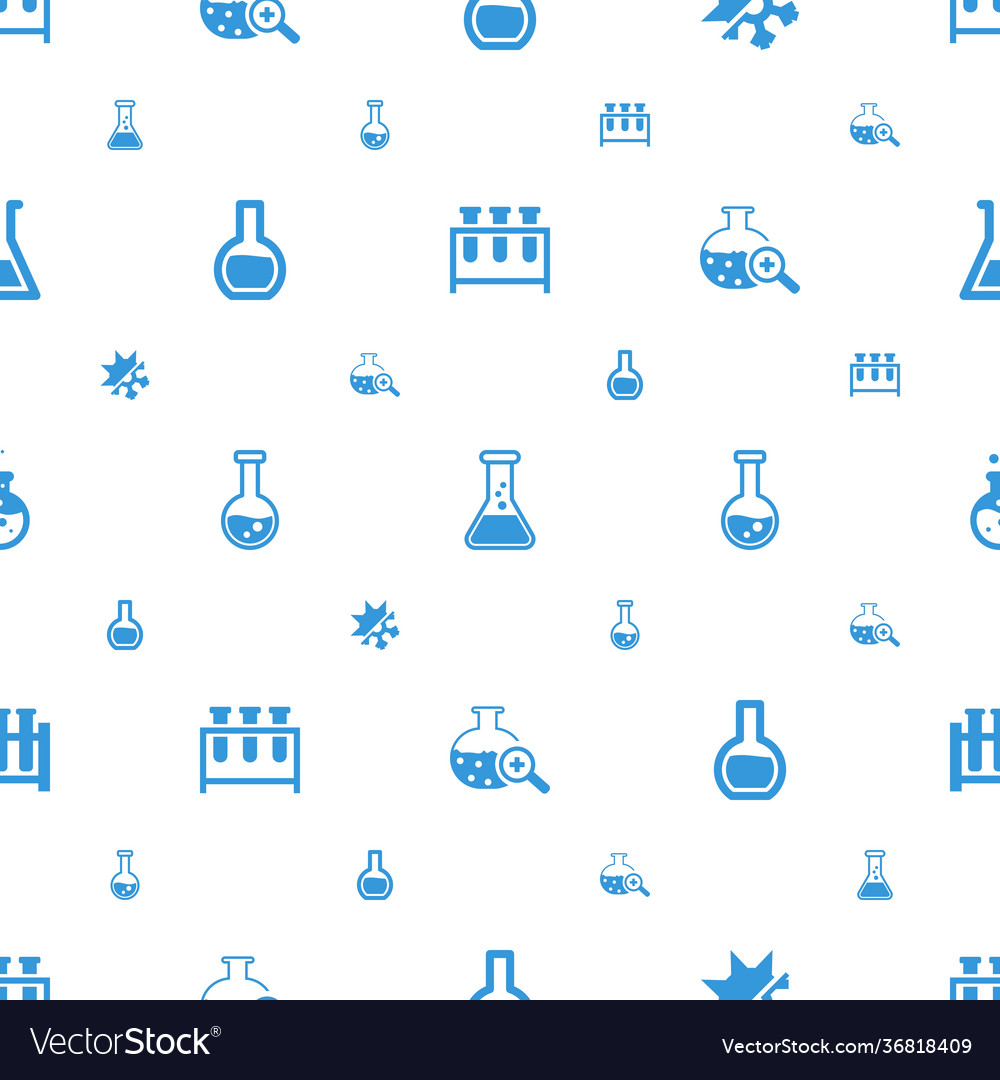 Flask icons pattern seamless white background