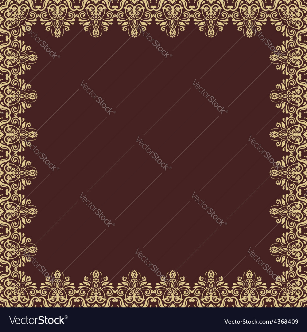 Floral modern frame Royalty Free Vector Image - VectorStock