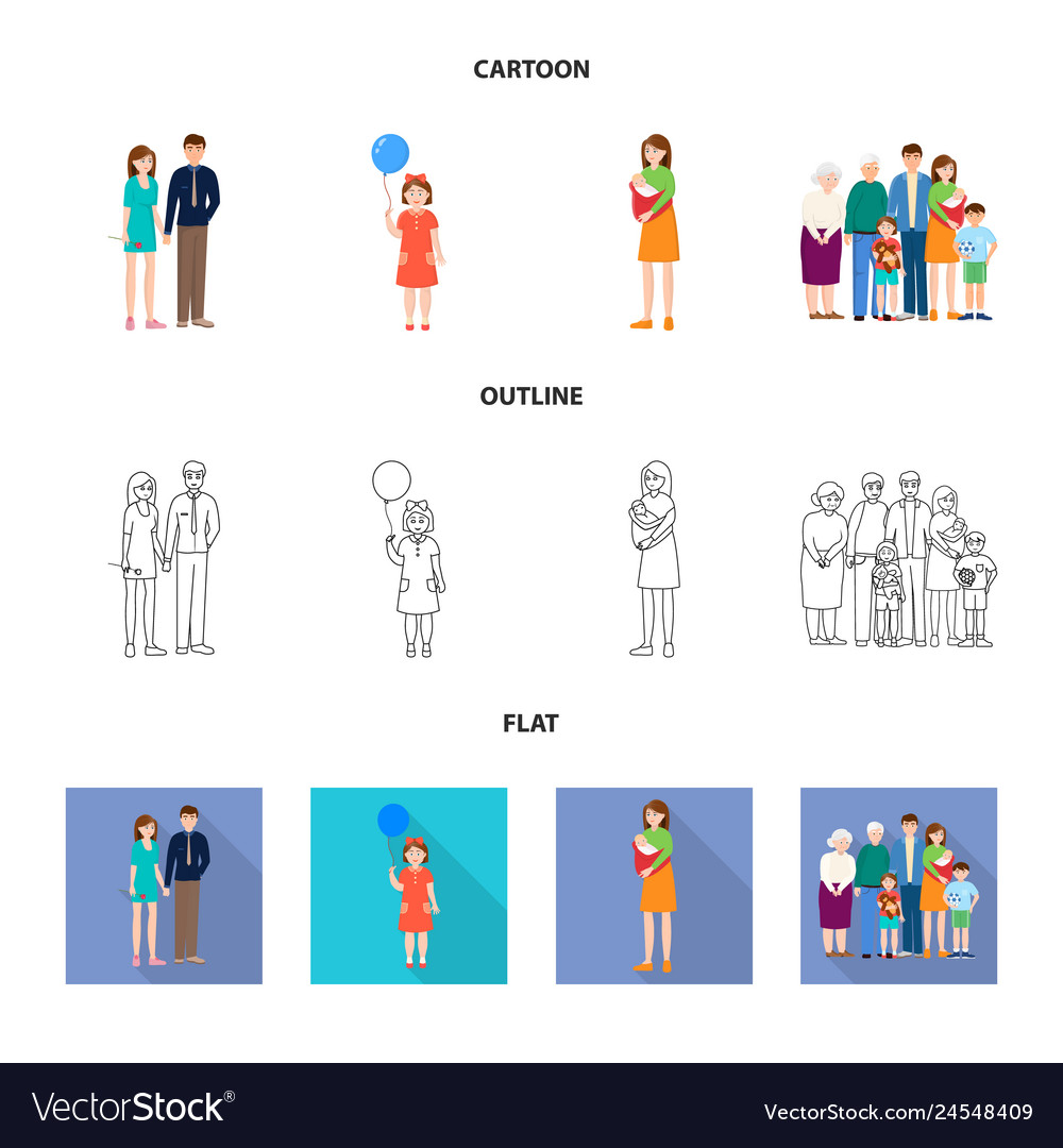 Isolated object of character and avatar icon vector image Isolated object of character and avatar icon