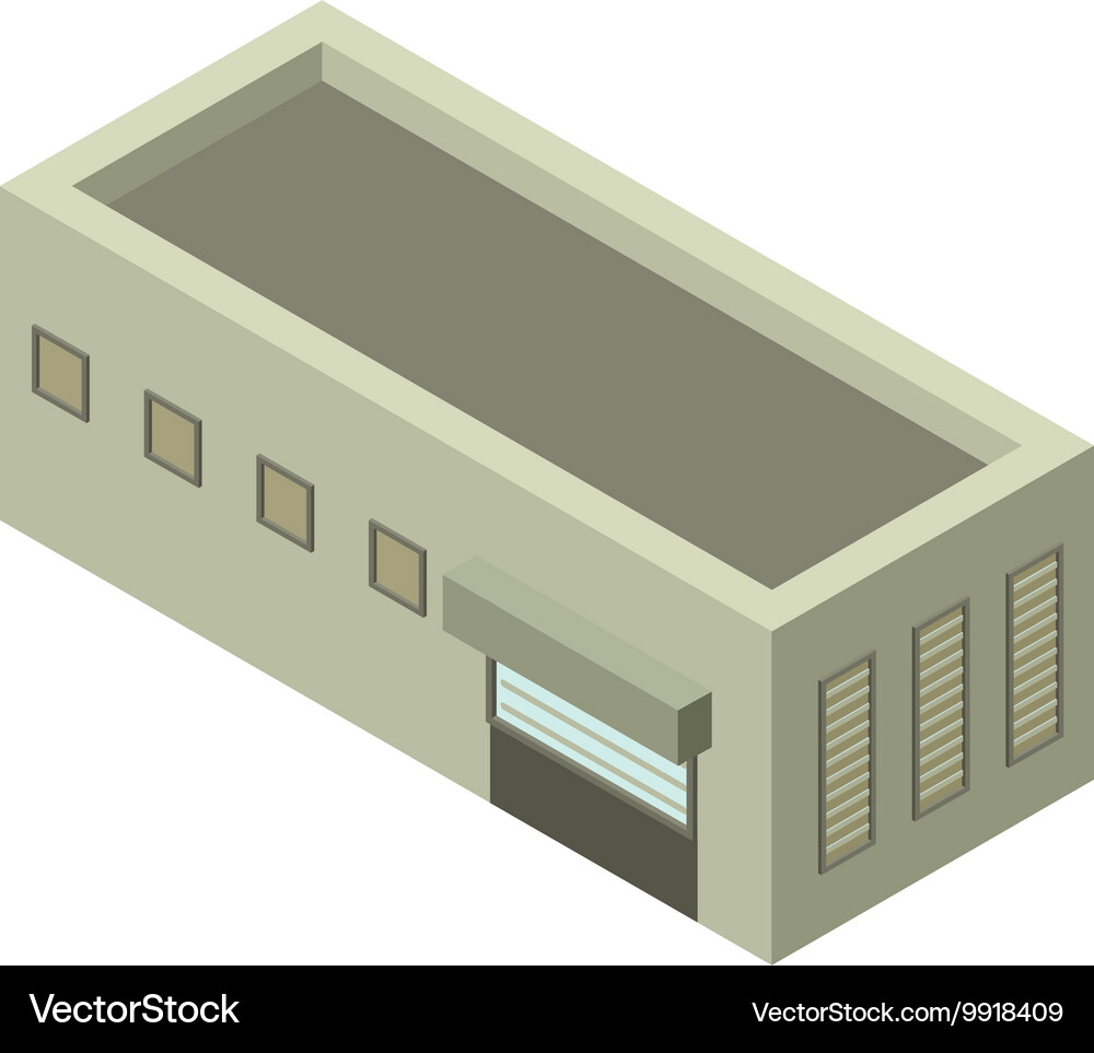 Isometric building Royalty Free Vector Image - VectorStock