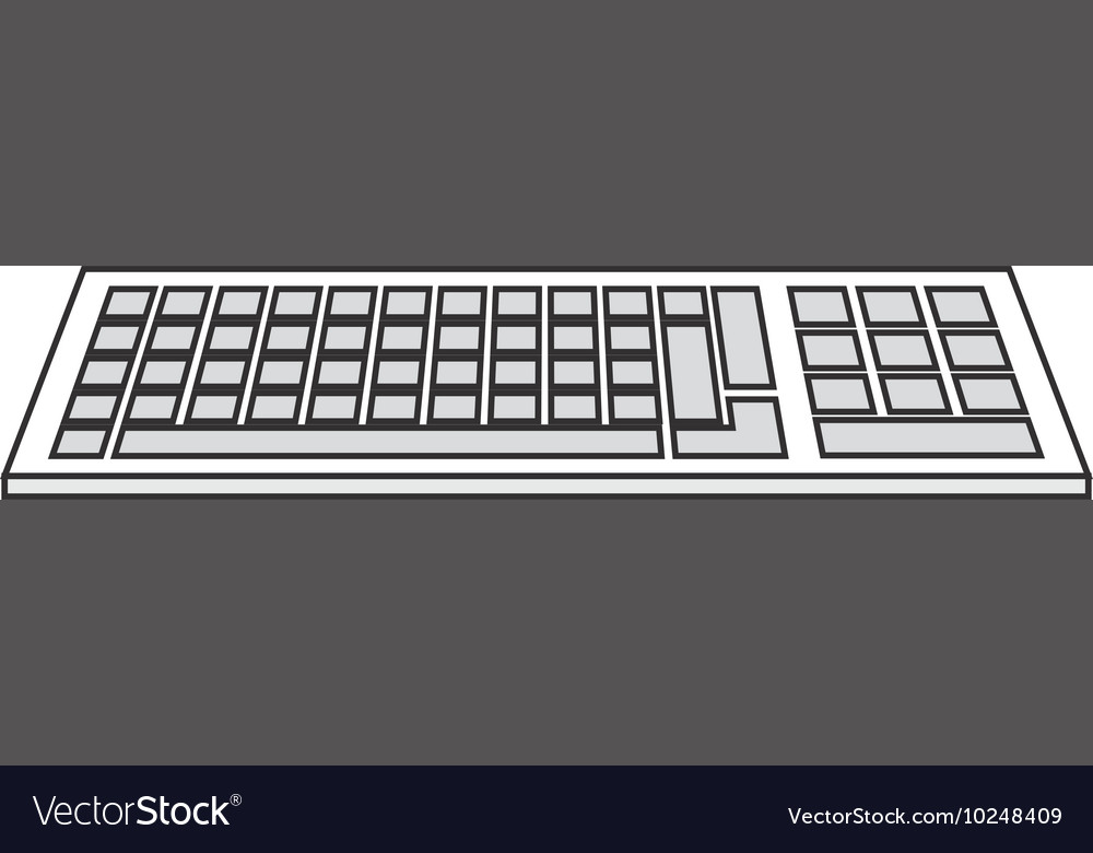 Keyboard device gadget icon Royalty Free Vector Image