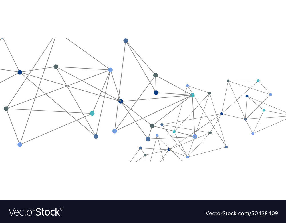 Line points connections triangular technology