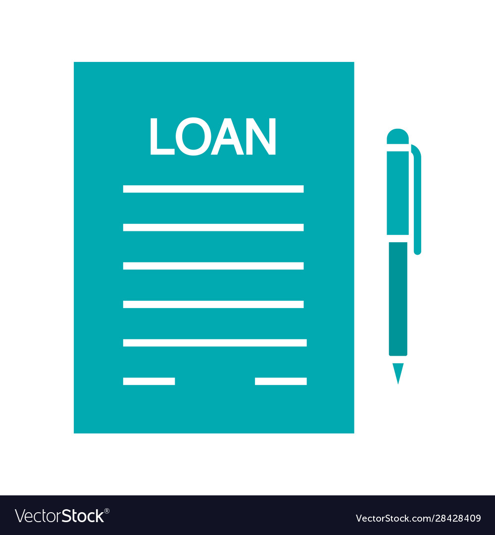 Loan Agreement Glyph Farbsymbol