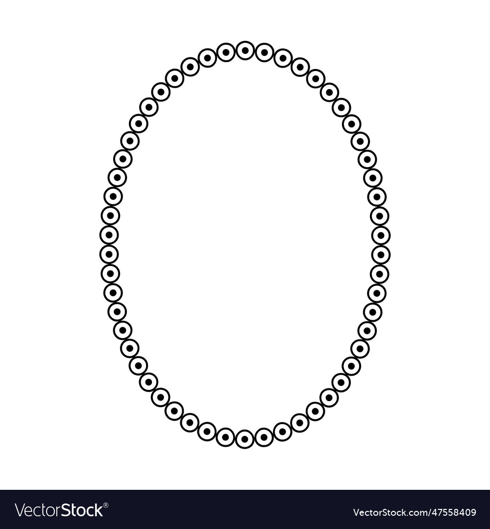 Oval frame round border design shape icon vector image Oval frame round border design shape icon