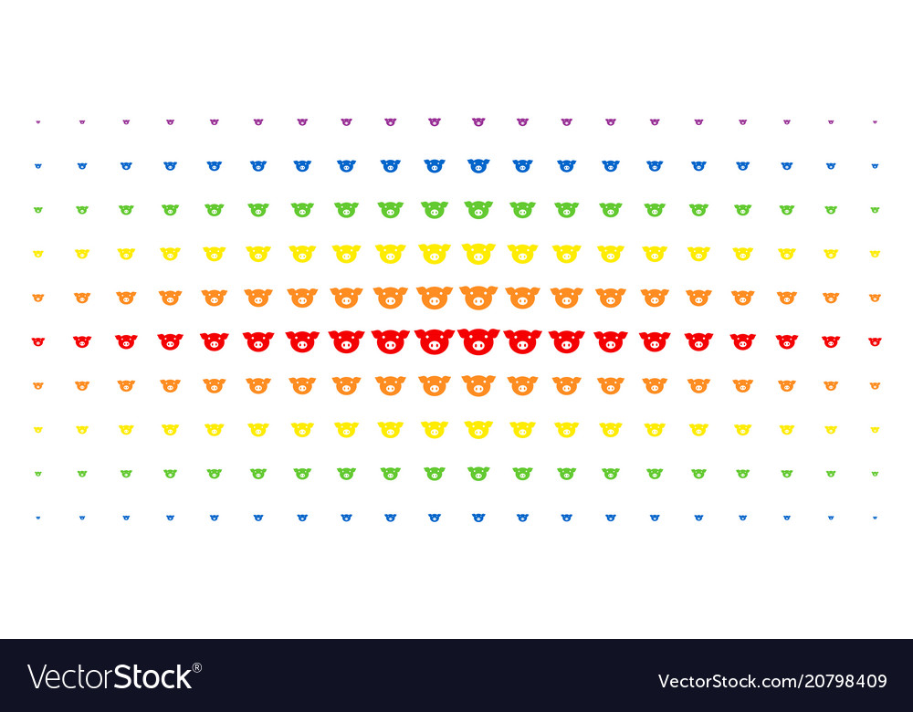 Pig head spectrum halftone array